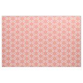 Hübsch Lachs rosa Blume & Dots Muster Stoff (Fat Quarter (45,7 x 55,9 cm))