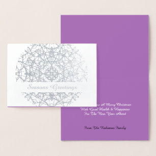 Hübsch Lacy Blume Circle Xmas Frohe Festtage Folienkarte