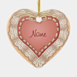 Hübsch Lacy Heart Ornament