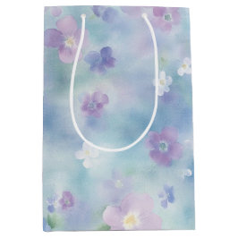 Hübsch Lavendel Brautparty für weiße Blume Mittlere Geschenktüte