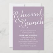 Hübsch Lavendel | Calligraphie Probe Brunch Einladung (Vorderseite)