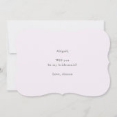 Hübsch Lavendel Floral Werden Sie meine Bridesmädc Einladung (Rückseite)