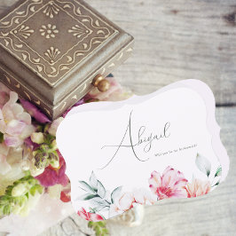 Hübsch Lavendel Floral Werden Sie meine Bridesmädc Einladung