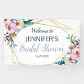 Hübsch Lavender Boho Brautparty Willkommen Banner (Horizontal)