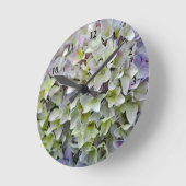 Hübsch Lavender Hydrangea Blume Foto Runde Wanduhr (Winkel)