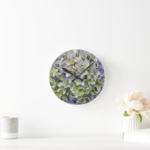 Hübsch Lavender Hydrangea Blume Foto Runde Wanduhr (Zuhause)