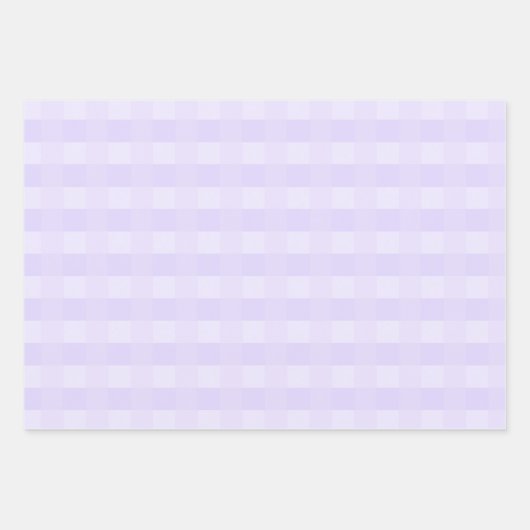 Hübsch Lavender Lila Gingham Pattern Geschenkpapier Set (Vorderseite)