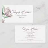 Hübsch Lavender Peony Bloom Visitenkarte (Vorne/Hinten)