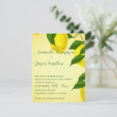 Hübsch Lemon Bright Yellow Citrus Wedding Invitati Einladung (Stehend Vorderseite)