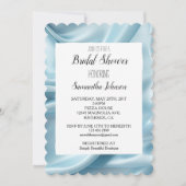 Hübsch Light Blue Imitats Satin Brautparty Einladung (Vorderseite)
