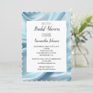 Hübsch Light Blue Imitats Satin Brautparty Einladung