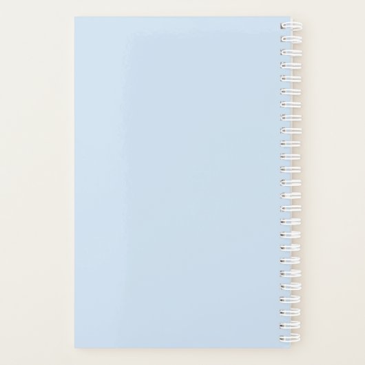 Hübsch Light Blue School Planer (Rückseite)