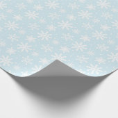 Hübsch Light Blue Snowflakes Weihnachten Geschenkpapier (Ecke)