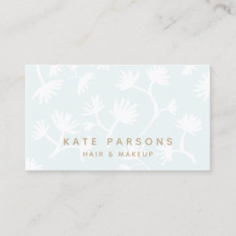Hübsch Light Blue Subtile Blumenmuster Beauty Well Visitenkarte