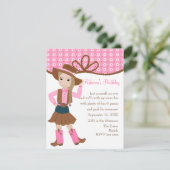 Hübsch Lil' Cowgirl! Einladung (Stehend Vorderseite)