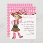 Hübsch Lil' Cowgirl! Einladung (Vorne/Hinten)