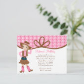 Hübsch Lil' Cowgirl! Einladung (Stehend Vorderseite)