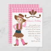 Hübsch Lil' Cowgirl! Einladung (Vorne/Hinten)