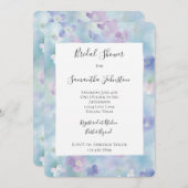 Hübsch Lila Blume Brautparty Einladung (Vorne/Hinten)