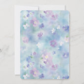 Hübsch Lila Blume Brautparty Einladung (Rückseite)