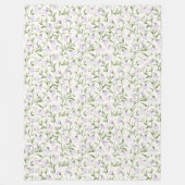 Hübsch Lila Blume Fleecedecke (Vorderseite)