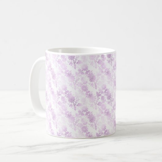 Hübsch Lila Blume Kaffeetasse (Vorderseite Links)