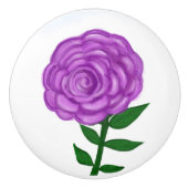 Hübsch Lila Blume Keramikknauf (Vorderseite)