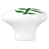 Hübsch Lila Blume Keramikknauf (Seitenansicht)