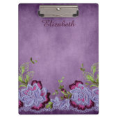 Hübsch Lila Blume Klemmbrett (Vorderseite)