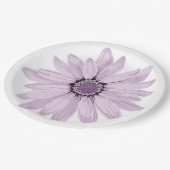 Hübsch Lila Gerbera Pappteller (Schrägansicht)