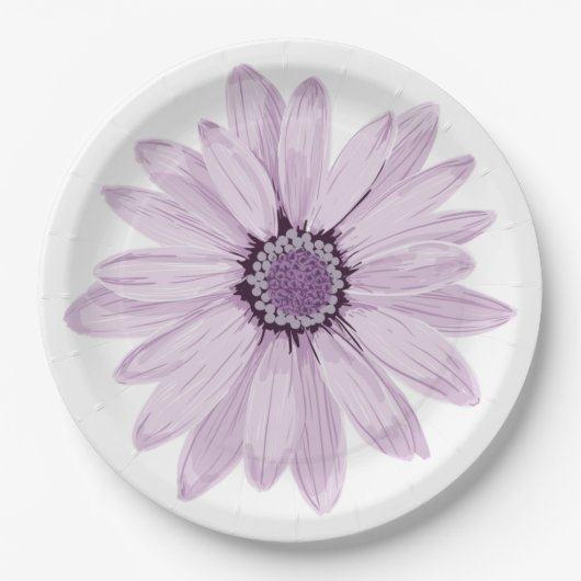 Hübsch Lila Gerbera Pappteller (Vorderseite)