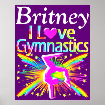 HÜBSCH LILA I LIEBE GYMNASTICS POSTER
