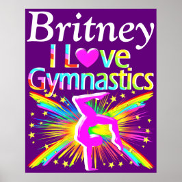 HÜBSCH LILA I LIEBE GYMNASTICS POSTER