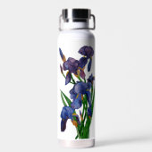 Hübsch Lila Iris-Aquarellfarbe Trinkflasche (Rückseite)