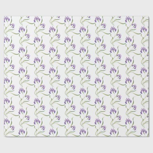 Hübsch Lila Iris Geschenkpapier (Flach)