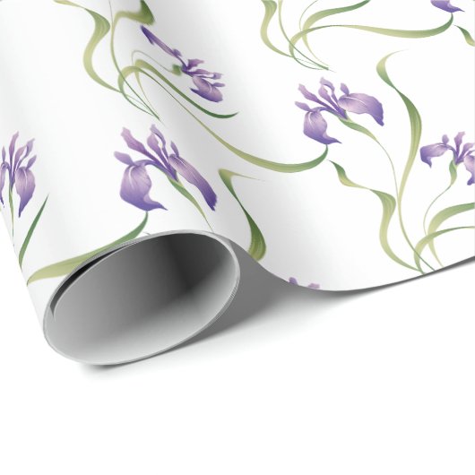 Hübsch Lila Iris Geschenkpapier (Rolleneckpunkt)