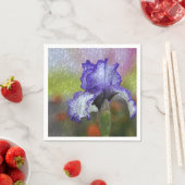 Hübsch Lila Iris Serviette (Beispiel)