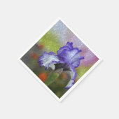 Hübsch Lila Iris Serviette (Ecke)