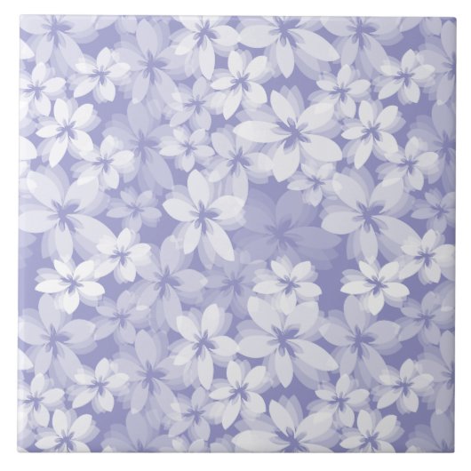 Hübsch Lila Lilac Floral Fliese (Vorderseite)