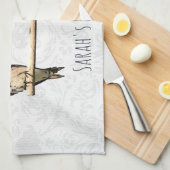 Hübsch Lila Martin Individuelle Name Bird Kitchen  Geschirrtuch (Viertel Falte)