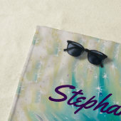 Hübsch Lila Mermaid Personalisiert Strandtuch (Beispiel)