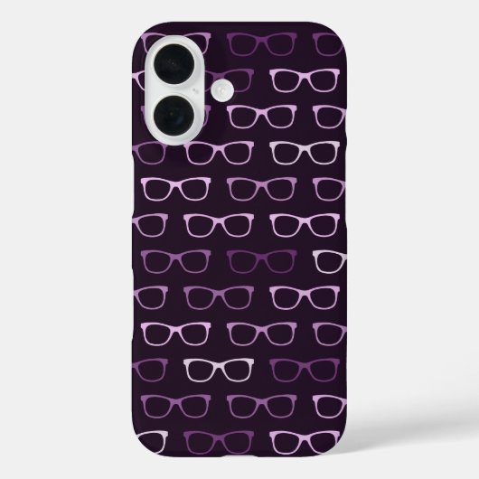 Hübsch Lila Nerdy Hipster Eyeglasses Muster Case-Mate iPhone Hülle (Rückseite)