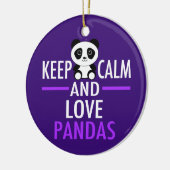 Hübsch Lila Panda Lover Keramik Ornament (Links)