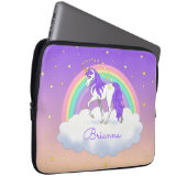 Hübsch Lila süße Träume Regenbogen Einhorn Laptopschutzhülle (Vorne Rechts)