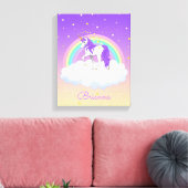 Hübsch Lila süße Träume Regenbogen Einhorn Leinwanddruck (Insitu (Wohnzimmer))