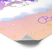 Hübsch Lila süße Träume Regenbogen Einhorn Poster (Ecke)