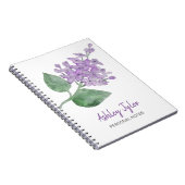 Hübsch Lilac floral mädchenhaft niedlich personali Notizblock (Rechte Seite)