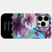 Hübsch Lilac Lila Pink Blume blau Case-Mate iPhone Hülle (Rückseite (Horizontal))