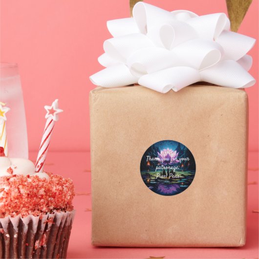 Hübsch Lilac Lotus Blume Runder Aufkleber (Party)