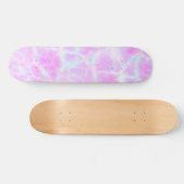 Hübsch Lilac Pink Aqua Groovy Gefärbte Krawatte Skateboard (Horizontal)